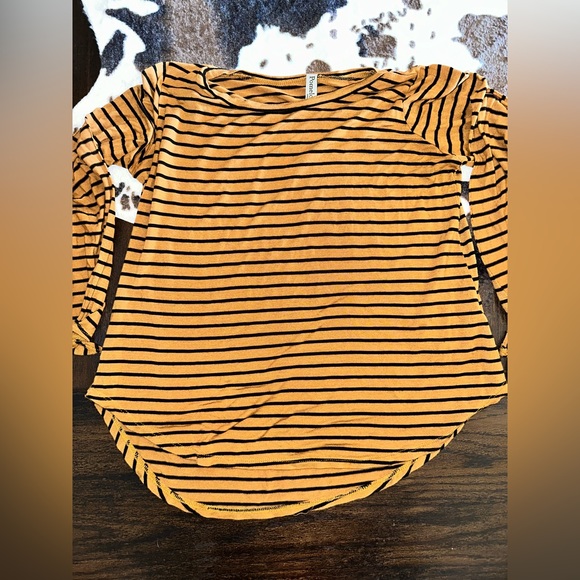Girl’s Gold and Black Striped Open Arm Pomelo Short Sz. L - Picture 1 of 8